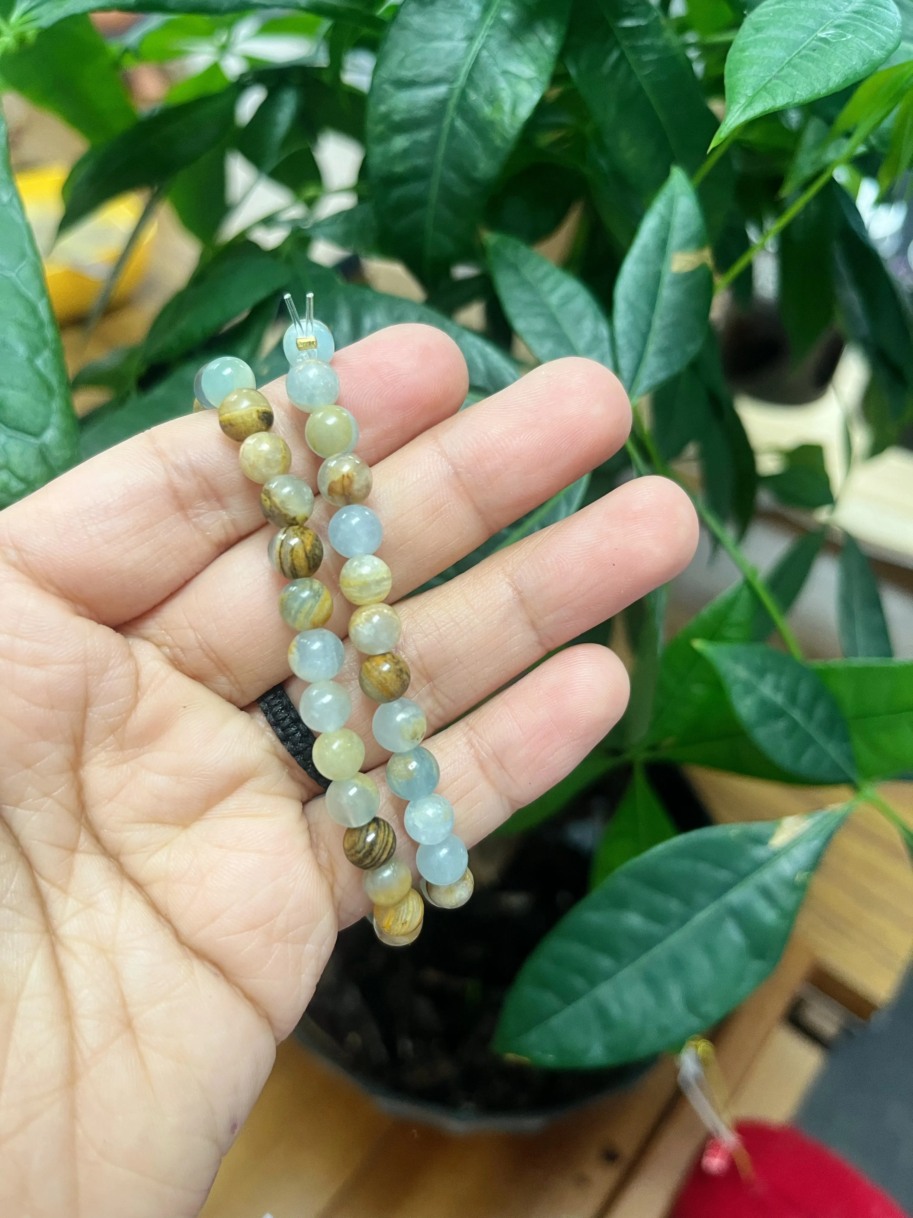 Blue Onyx Bead Bracelets
