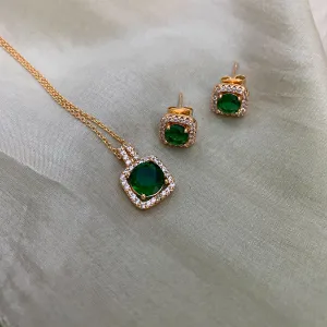 Charlotte Necklace Set - Emerald