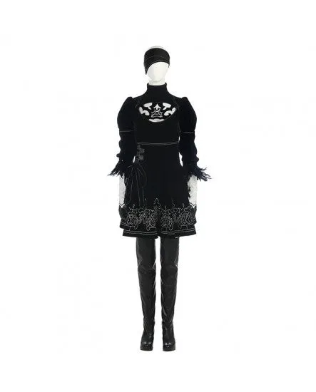 Deluxe Game NieR: Automata 2B Cosplay Dress Girls Black Cosplay Costume Upgrade Version