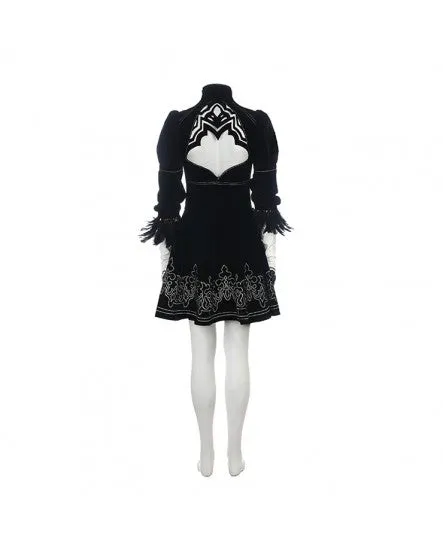 Deluxe Game NieR: Automata 2B Cosplay Dress Girls Black Cosplay Costume Upgrade Version