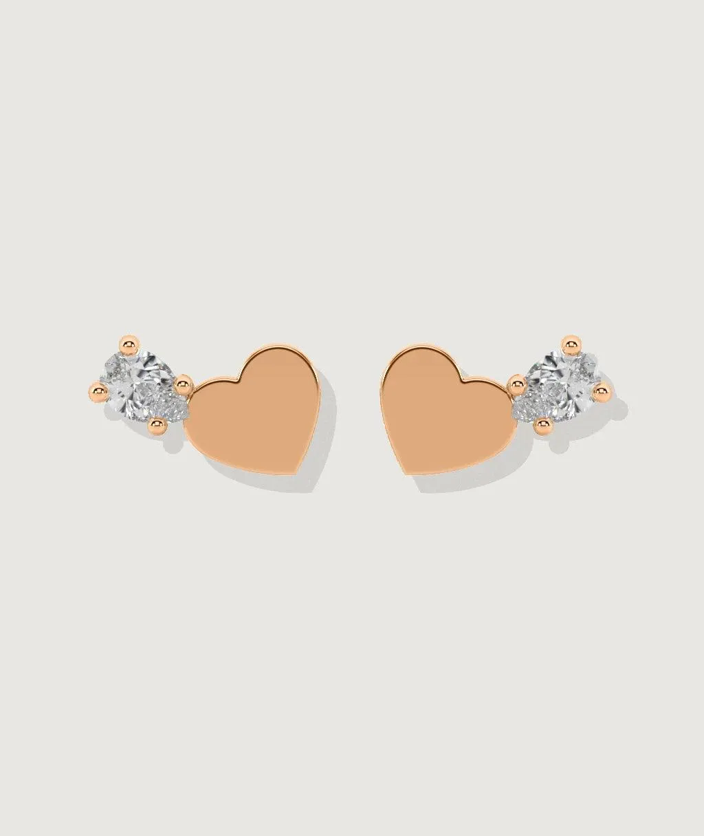 Diamond Heart Stud