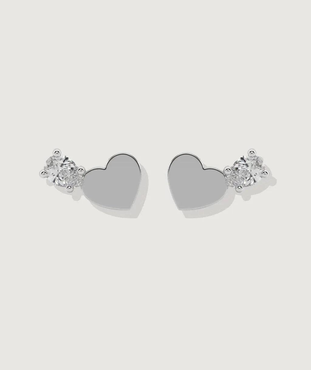 Diamond Heart Stud