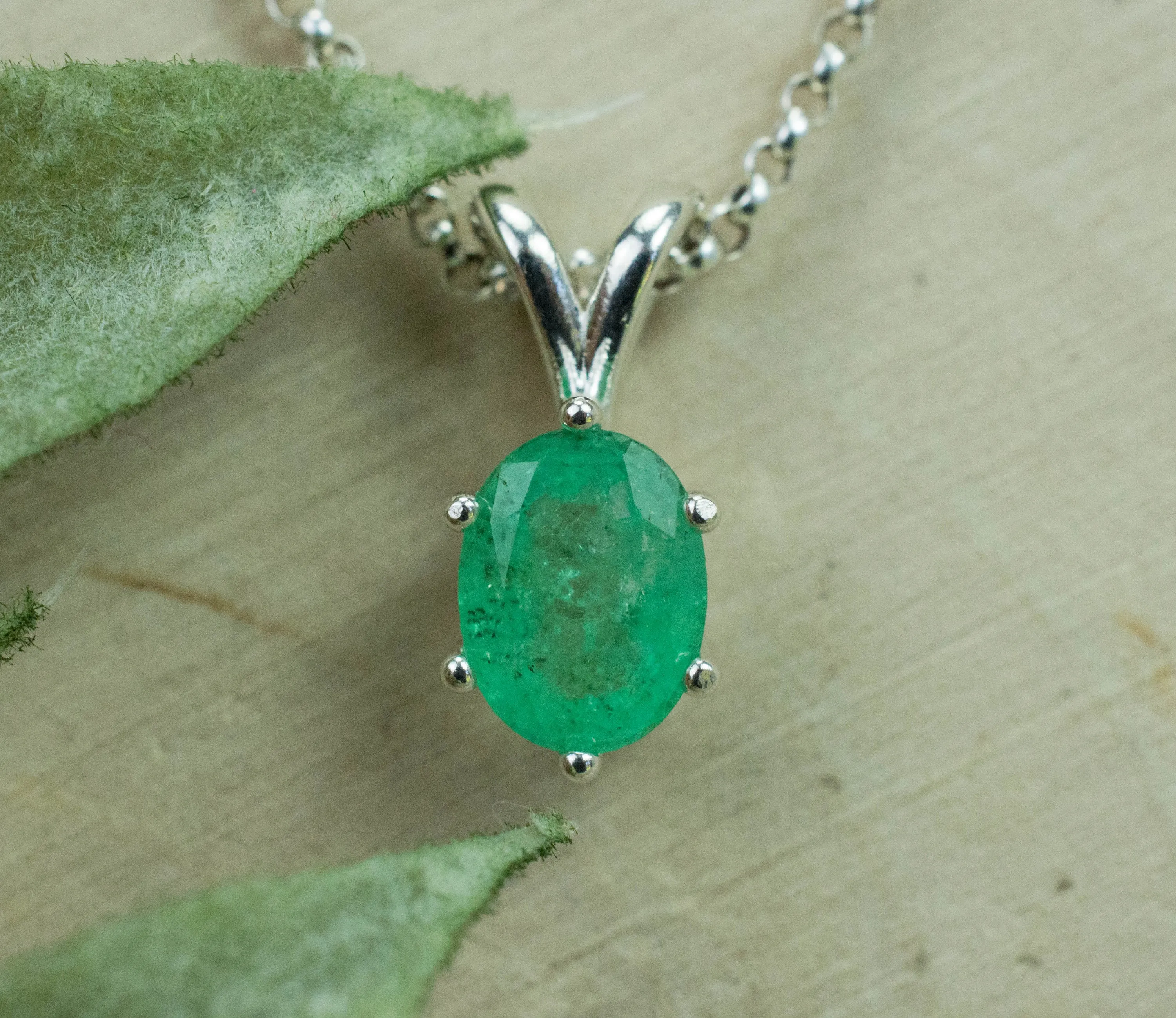 Emerald Pendant, Genuine Brazil Emerald