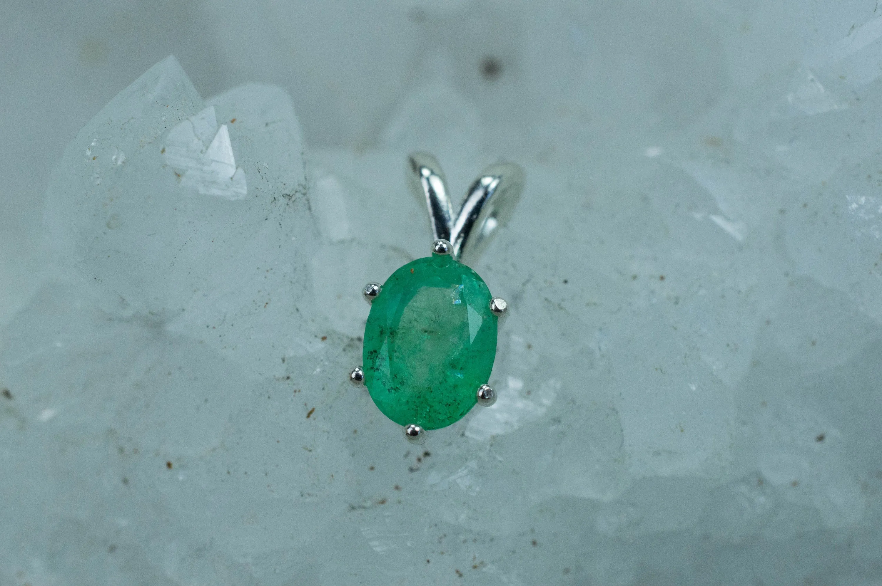 Emerald Pendant, Genuine Brazil Emerald