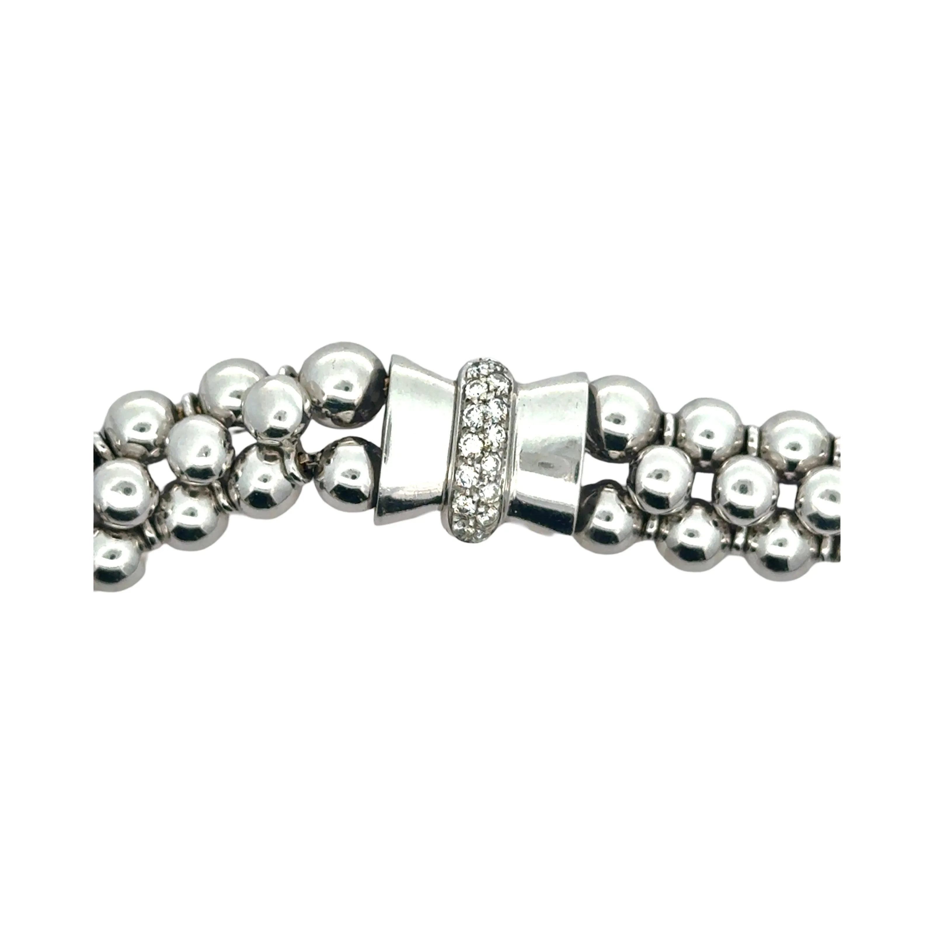 Estate Italian Designer R.C.M. Of Valenza - Diamond Sapphire Emerald Necklace 15685