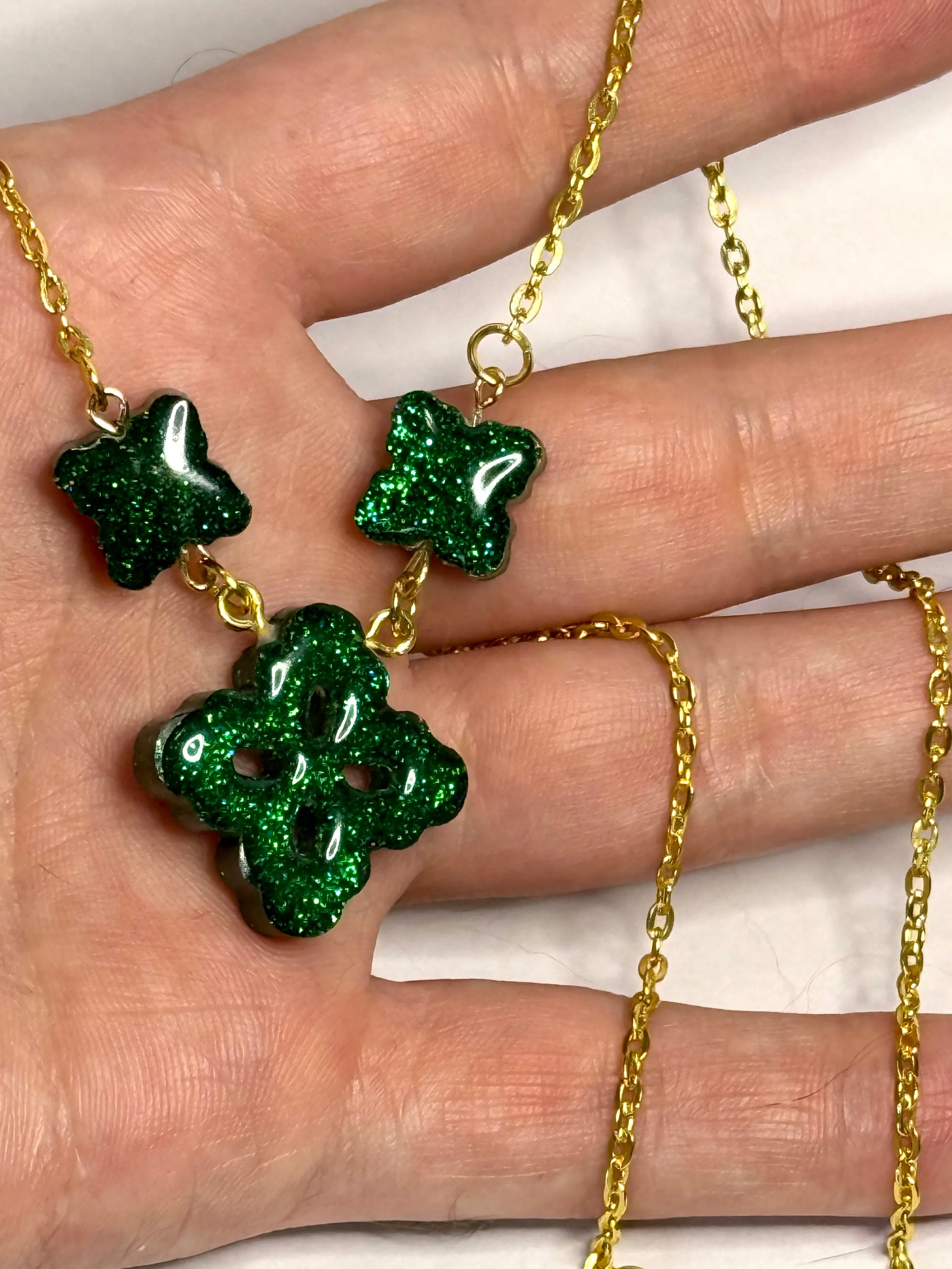Green Lucky Charm Necklace