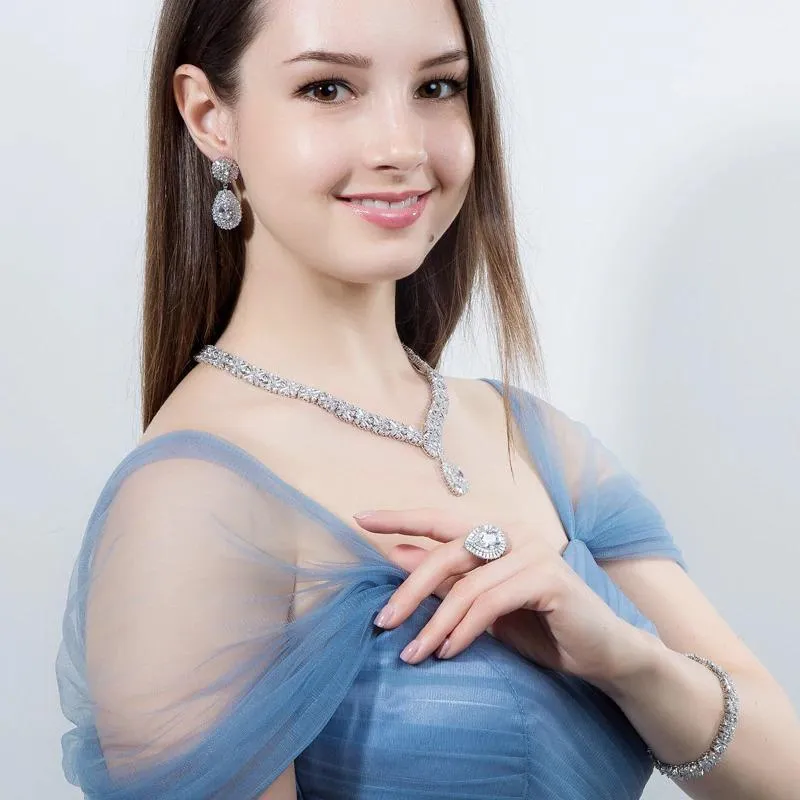 Luxurious Cubic Zirconia Jewelry Set