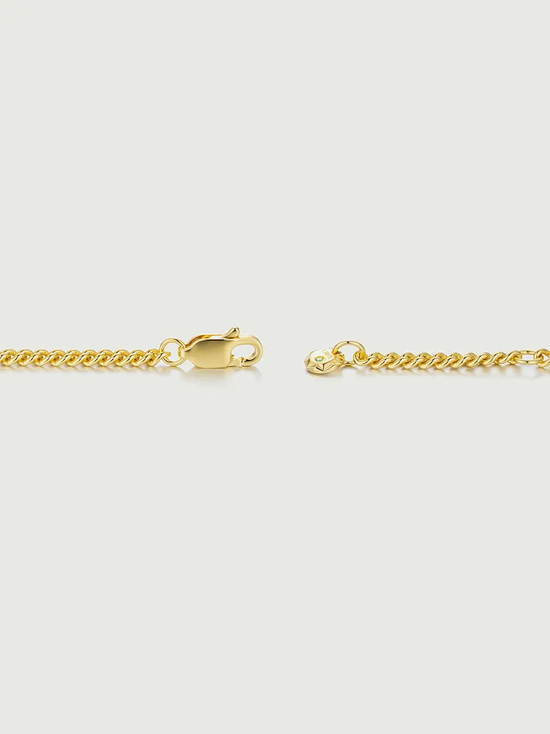 Oval Cut Lab Grown Emerald Cuban Link Chain