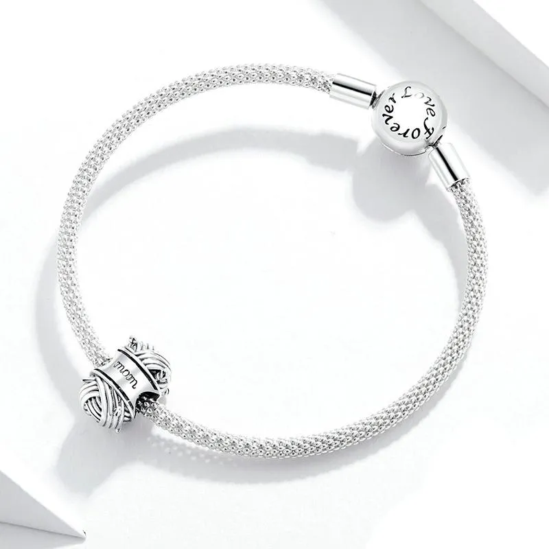 Sterling Silver Ball of Yarn Mom Charm Beads