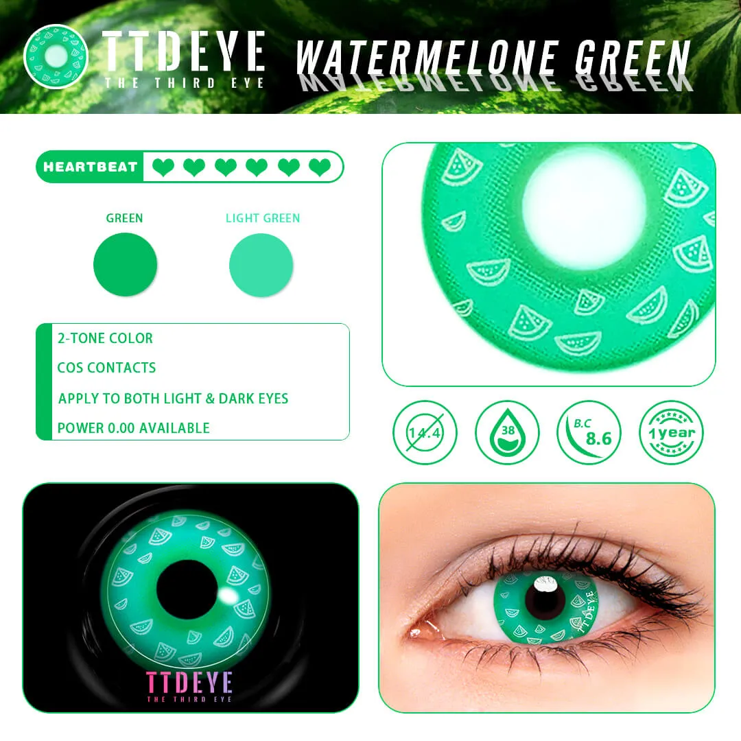 TTDeye Watermelone Green Colored Contact Lenses