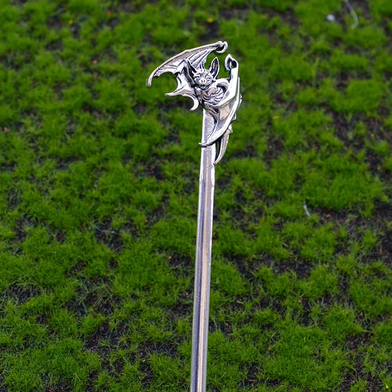 Witch Dead Skull Sun Sword Hair Stick Pagan Occult Protection Hairpin Goddess Hair Jewelry Wicca Gift
