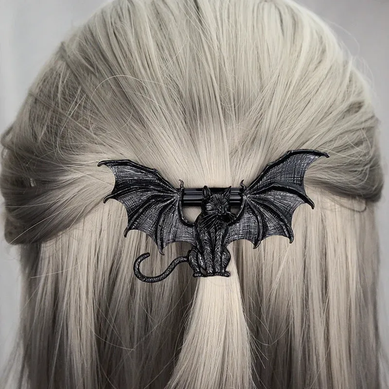 Witch Hairstick Silver Gold Death Head Skull Butterfly Moth Crescent Moon Eagle Gothic Hairpin Wiccan Pagan Hair Jewelry