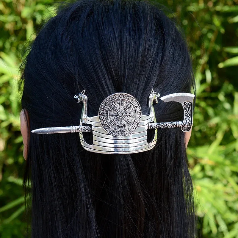 Witch Hairstick Silver Gold Death Head Skull Butterfly Moth Crescent Moon Eagle Gothic Hairpin Wiccan Pagan Hair Jewelry